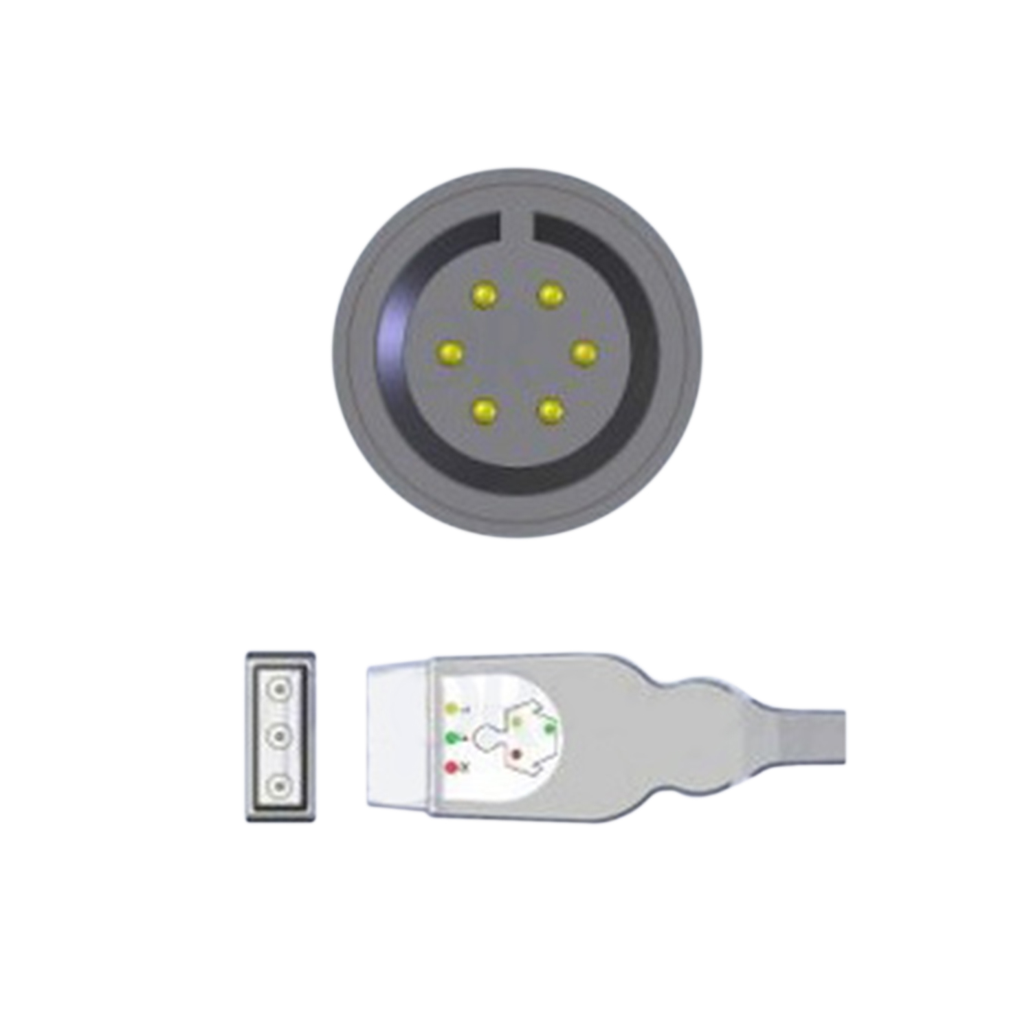 Nihon Kohden Neonatal ECG Cable, 3-Lead IEC Safety Din